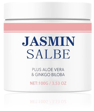 Jasminsalbe Plus, Jasminsalbe gegen Augenringe Schlupflider, Jasmin Salbe Augenringe Schlupflider, Jasmin Salbe Augen, Augencreme mit Collagen und Aloe Vera (1x)