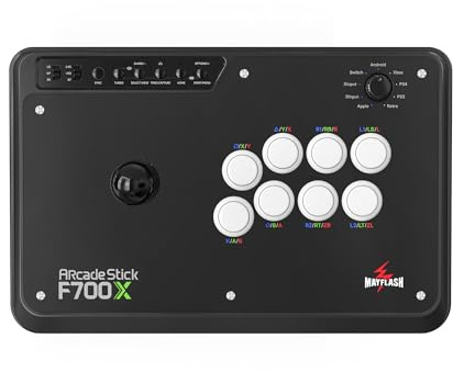 MAYFLASH Wireless Arcade Fighting Stick F700X für Xbox Serie, PS4, Switch/Switch 2, Windows, Apple, Android. Fight Stick unterstützt kabelloses Bluetooth, 2,4 G Empfänger und kabelgebundene Verbindung