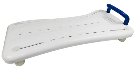 Eazy Bath Board for Elderly, Heavy Duty Disabled Bath Bench, Adult Transfer Board Adjustable to Fit Various Bathtubs, Bath Seat for Elderly with Grip Handle and Fast Drainage High Weight Capacity