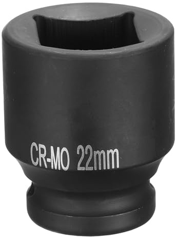 QUARKZMAN 4-Punkt-Viereckbuchse 1/2 Antrieb 22mm Stecknuss, Metrische Viereck-Impact-Buchse CR-MO-Verdunkelung Standard-Rad-Buchsen Pneumatische Werkzeug für Auto Reparatur