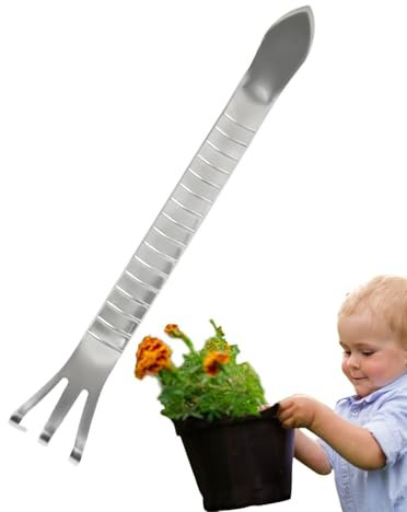 Attrezzo da giardino per rastrello a mano, rastrello in metallo | Rastrello manuale multiuso per attrezzi da coltivatore in acciaio inossidabile,Rastrelli manuali ispessiti portatili, strument