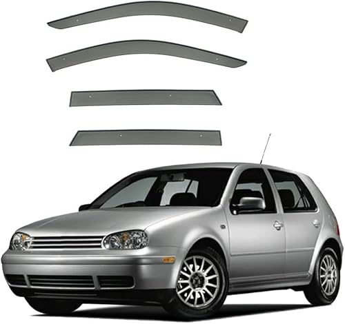 ASHILD Auto Windabweiser für Golf 4 MK4 1998+ Windabweiser Regenabweiser Satz Windabweiser Integrierte Deflektoren Autozubehör