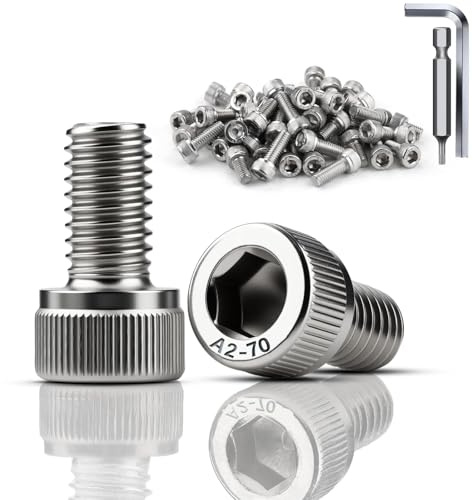 TXXATX 40 Stück Zylinderkopfschrauben M6x10 mm Schrauben Edelstahl A2 V2A DIN 912 Sechskantschrauben Zylinderschrauben mit Innensechskant Vollgewinde Inbusschrauben für Mechanische Möbelreparatur