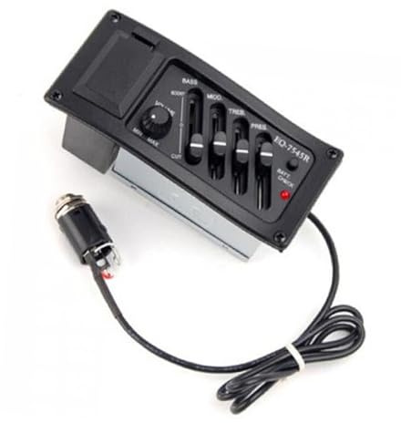 Vaguelly Eq-7545r Gitarren-tonabnehmer Akustik-vorverstärker Mit 4-band-equalizer Und Tuner Einfache Montage