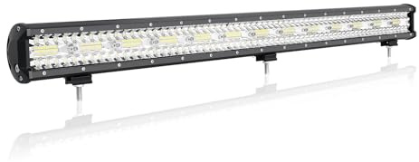 Willpower 93 cm 37 tum 780 W LED-stång 4 x 4, LED-ramp 12 V 24 V vattentät dimljus ljus lampa för offroad bil lastbil traktor fyrhjuling fordon båt, 6 000 K, vit