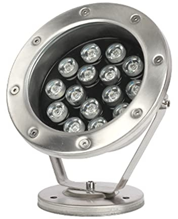 WZYJLyds Unterwasser-Teichscheinwerfer Niederspannungs-Brunnenbeleuchtung LED 12V Wasserdicht IP68 Rostfreier Stahl Unterwasserbeleuchtung für Pool, Springbrunnen, Teich(RGB,15W)