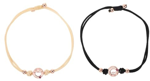 DEARMAMY Vibrierende Partnerarmbänder Herzform Verstellbar Gewebt Für Paare Fernbeziehung Geschenk