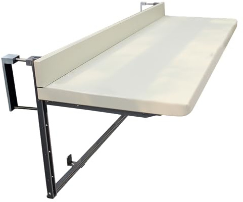 Balkontisch Klapptisch Höhenverstellbar Aluminium Hängende Stehtisch für Deckgeländer Terrasse Garten