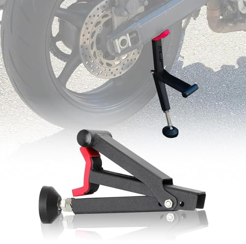Cavalletto Moto Posteriore Universale per Pit Dirt Street Bike Rosso | Cavalletto Alza Moto per Manutenzione Ruota,per Pit Bike Dirt Bike e Moto Stradali,On Off Road,per la Maggior Parte Moto