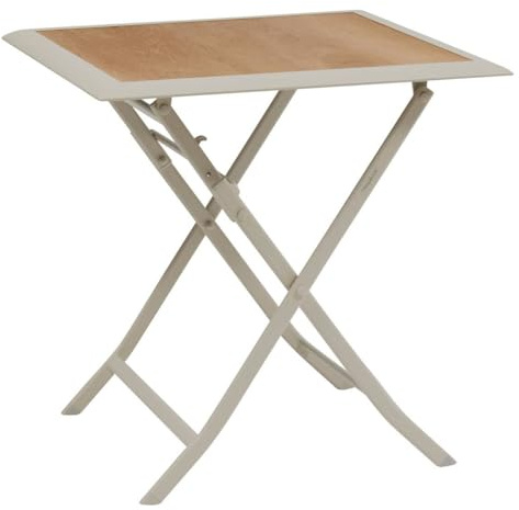 Hespéride - Tavolo da giardino azua 2 posti pieghevole beige 71x71cm