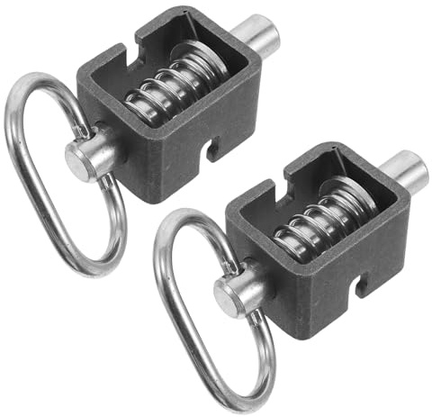 FENICAL Conjunto de Pestillos de Resorte Soldables de 5/8 para Portón Trasero de Remolque, 2 Unidades, Acero Resistente Tubo Liso, Pestillos para Puerta de Rampa, Hardware para Remolques