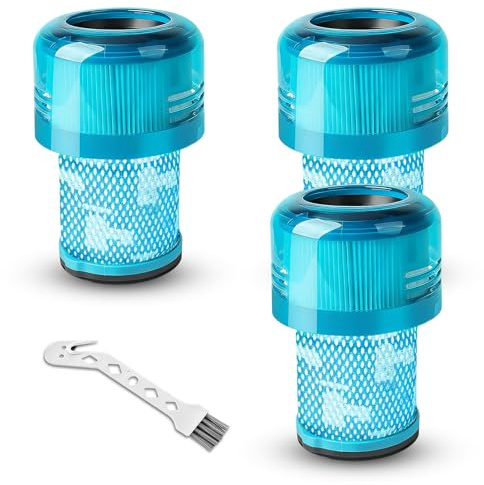 Waitley V12 Detect Slim dammsugarfilter, absolut extra/total ren/fluffy – 3-pack