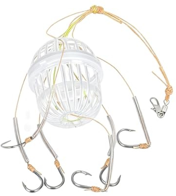 Accessoire Porte-Appât De Pêche Robuste Crochet panier-seau robuste | Cage À Appât Pour Pêche En Mer Et Eau Douce Réservoir Rivière Lac Étang Kayak Crabe Silure