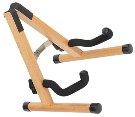 GALPADA Mandolin Music Instrument Folding Stand Wooden Storage Rack Detachable Compact Design for Mandolin Enthusiasts