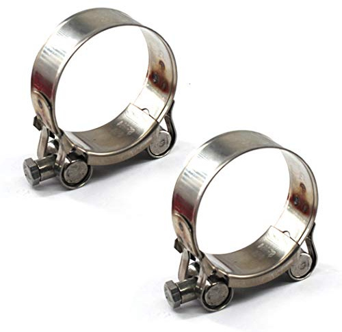 304 Stainless Steel T-Bolt Clamp 104-112mm Hose Clamp Tool 2PCS