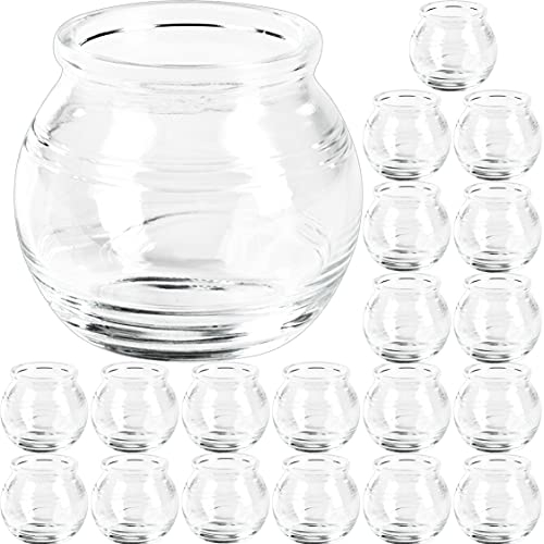 20 Stück kleine Windlichter 7cm Kerzengläser für Teelichter Teelichtglas