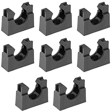 sourcing map 8Stk. Wellrohr Halter AD15,8 Kunststoff Montage Halterung Rohrschelle Klammer Klemme Clip