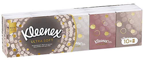 Mini fazzoletti ultra morbidi, extra morbidi, 4 strati, 10 x 7 panni da viaggio multicolore