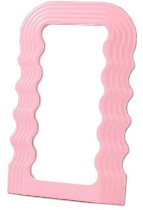 Eaoundm 10 x 40,6 cm Wellenspiegel, dekorativer Wandspiegel, Hängespiegel für Schlafzimmer, Wohnzimmer, Kommode, Dekoration, rechteckig