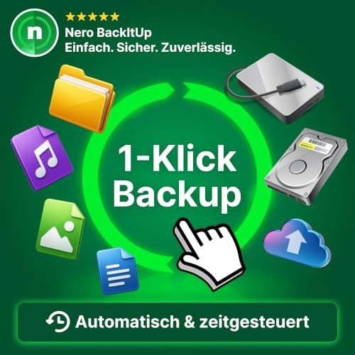 Logiciel sauvegarde Nero BackItUp avec clé USB | Sauvegarde automatique, Cloud & Restauration données | Licence à vie | 1 PC | Windows 11/10/8/7