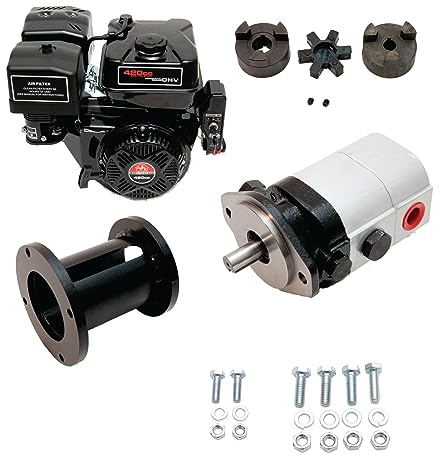 Tool Tuff Log Splitter Build Kit - 15 hp Electric-Start Engine, 28 GPM Pump, Coupler, Mount & Hardware