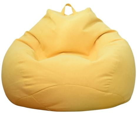 BAODBF Puf sin Relleno Para Dormitorio - Funda de Pera Para Salón, Oficina (80 × 90 cm), Color Amarillo