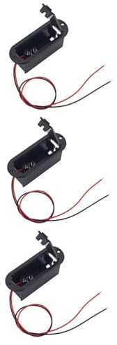 UKCOCO 3pièces Support De Batterie pour Guitare Électrique Et Basse Étui avec Câble Connecteur Inclus Pratique Et Compatible avec Systèmes Actifs Couleur Noire