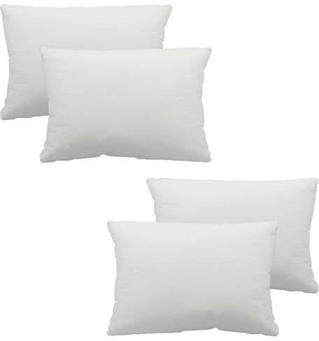 TiborTex 4er Pack Füllkissen 30 x 50 cm Microfaser Kissenfüllung Kopfkissen Dekokissen Sofakissen Wohnzimmer Schlafzimmer
