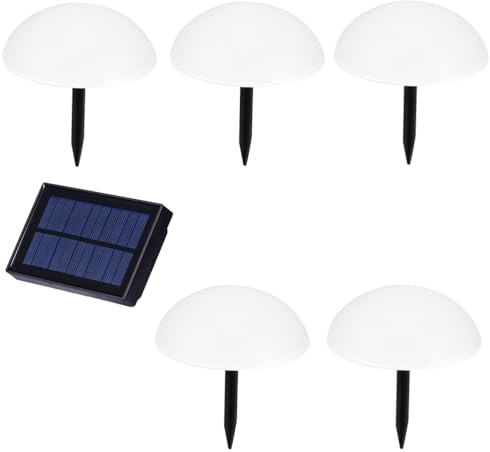 Artibetter Solar Halbkugel Bodenlampe Set Für Außen Garten Rasenlicht Erdspieß Lampe Mit Weißem Licht Energieeffiziente Solargartenleuchte Ohne Kabel