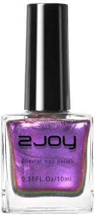 Chamäleon Nagellack - Farbwechselnder holografischer Schnelltrocknend Nagellack - Glitter Nail Polish Shining DIY Nail Art at Home - No Need Nail Lamp 10ml (04 Lila)