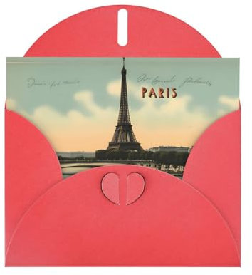 NNSOOD Paris Vintage Postkarte Prints Grußkarte – Premium Perlglanz-Papier mit schillerndem Perleffekt