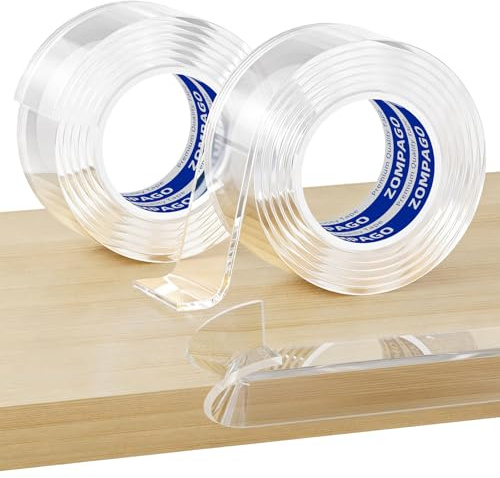 ZOMPAGO 2 Rollen transparente Eckenschützer (30mm x 1m) - Weiche Kantenschutzleiste für Tische, Fenster & Wände - Kindersicherung für scharfe Ecken | Eckenschutz Baby für Tisch, Möbel und Wände, weiches Acryl-Kantenschutzband gegen scharfe Kanten, 2 mm dick, rückstandsfrei