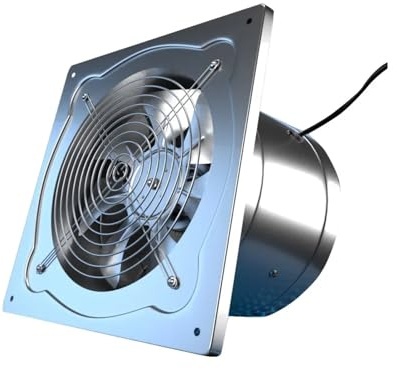NGBFF Inline Extractor Fan, 6/7inch Inline Extractor Exhaust Fan Ventilation Pipe Fan Bathroom Kitchen Wall Window Stainless Steel Attic Ventilator,for Growth Tent, Hydroponics, Home Use(7inch)