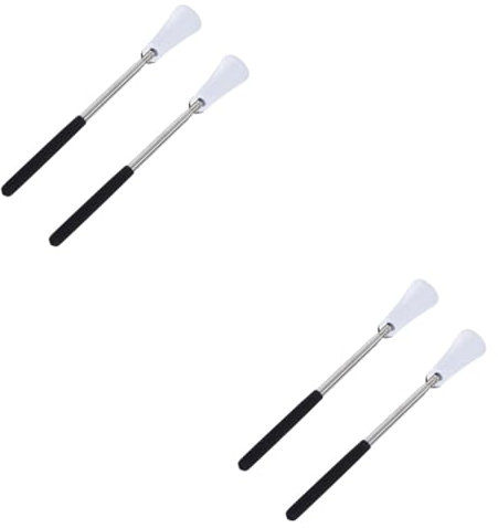 WOFASHPURET 4stücke Edelstahl Schuhlöffel Mit Verstellbarem Langgriff Ergonomisch Für Senioren Und Erwachsene Zur Erleichterung Des Schuhanziehens