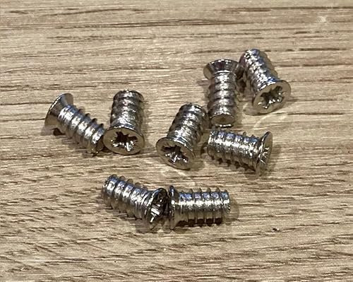 8pk SHORT 10mm Length Draw Runner Screws (Euro Screws) Flat head Countersunk 5mm Diameter