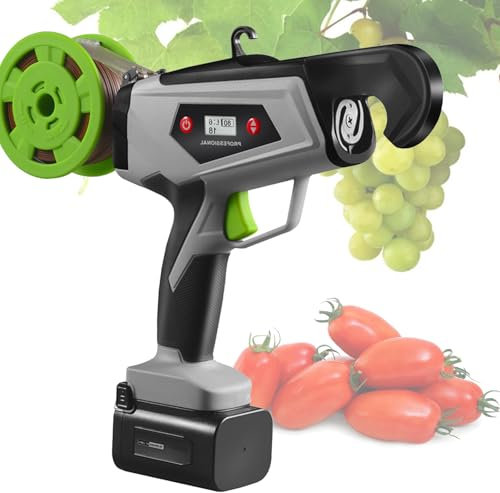 VNATWGOO Lieuse Portative pour Vignes, Lieuse à Batterie Rechargeable pour Vignes, Outil Agricole RéGlable Et éTanche