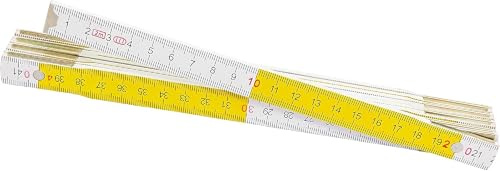 Kippen 1163BX - Doppiometro Rigido Pieghevole con Stecche in Legno Bicolore.
