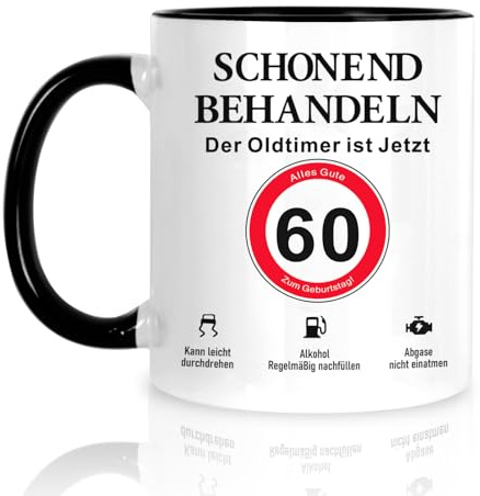 Sunwuun 60 Geburtstag Männer und Frauen Tasse,Lustige Kaffeetasse mit Verkehrszeichen Gedruckt auf Ihnen,Geburtstag Geschenkidee,Tasse Personalisiert,Geschenk für Dreißigjährige,Premium-Keramiktasse