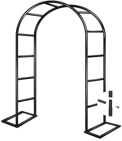 HACSYP Robuster Gartenlauben- und Spalierbogen aus Stahl for Weinreben, Kletterpflanzen, Pergola, Themendekoration im Freien, Torbogen(2.8 x 2.20m)