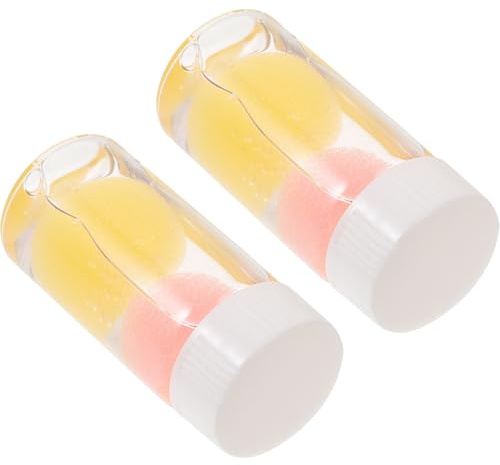 Zerodeko 2 Stück Pinzetten Reinigungsflüssigkeit für Wimpernverlängerung mit Auslaufsicherer Reinigungsglasflasche und Schwamm für Salon Anwendung