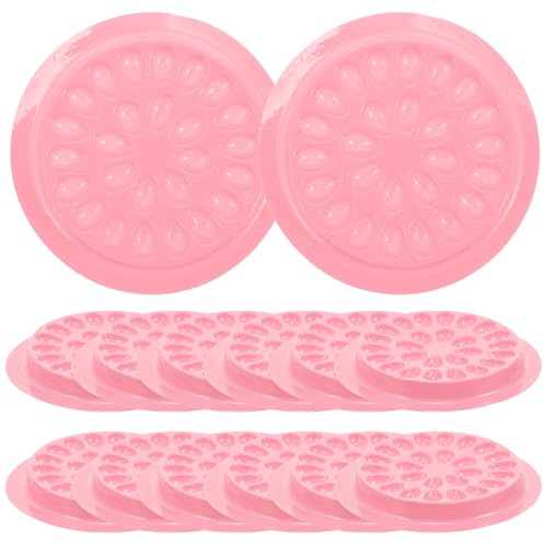 BATHVEVE Porta Colla per Ciglia Monouso 100 Pezzi Palette Plastica Rosa per Extension Ciglia Supporto Leggero e Pratico per Estetiste e Uso Professionale