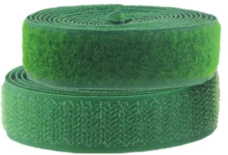 Hook and Loop Strip, Nylon Strips Fabric, 50mm Hook and Loop Tape (2-8) Yards Multicolor Non Self Adhesive Sew On Nylon 2 Pcs(Grass Green,50MM x 4 Yards)