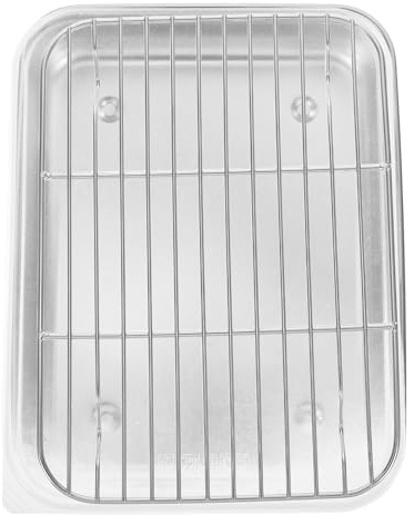 Angoily Contenitore in Acciaio Resistente con Griglia per Gnocchi e Alimenti, Scatola Ermetica per Frigorifero e Congelatore, Organizer Cucina Compatto Coperchio Sigillato per Frutta
