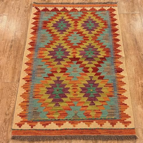 Rug Studios Teppich KELIM ORIGINAL | Farbe: Multi | Größe: 78 x 116 cm | orientalisch | gemustert | Vintagedesign | glamourös | Klassisch | Landhaus | Vintage | Modern | Wohnzimmer | Schlafzimmer | st