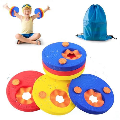 Schwimmscheiben für Kinder 3-6 Jahre- 6Pcs Schwimmscheiben Baby, Schwimmflügel Kinder, Eva Schaum Schwimmscheibe Swimming Discs Schwimmringe für Arme Schwimmbad Strand Schwimmen zu Lernen Junge Mädche