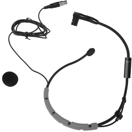Dioche Mikrofonset PGA31 Hydrofobisk Huvudburen Kondensatormikrofon för PGA31 SM31 SM35 - Svettsäker Fitnessheadset med Tydlig Pickup & Brusblockerande Teknologi (Grå)