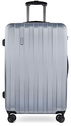 bugatti Lima Hartschalenkoffer 77,5x52x31,5 cm, 91,7L, 4-Rollen mit TSA-Schloss, Silber