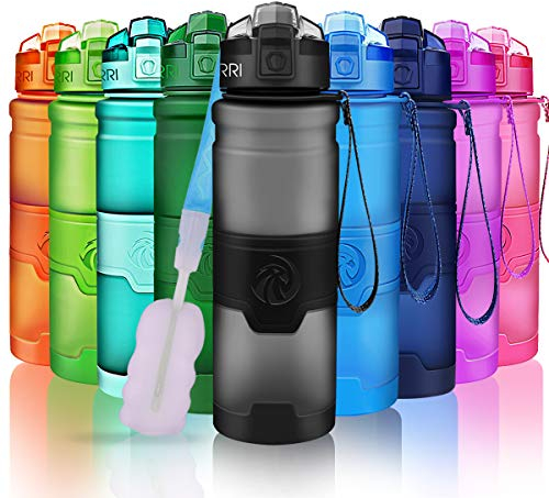 ZORRI Borraccia Sportiva, Tritan in Plastica Riutilizzabile e Senza Fughe BPA-free, Bottiglie d'Acqua Ideali Con Filtro Per Bambini per Bambini, Corsa, Palestra, Yoga, all'Aperto e Campeggio