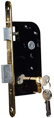 Bricard 2607 Serrure à encastrer axe 50 mm pour Porte D’Entrée avec cylindre 60 mm. norme NF. coloris Noir