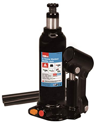 Hilka 82250150 5 Tonne Welded Bottle Jack in Case, Black, 207-402mm
